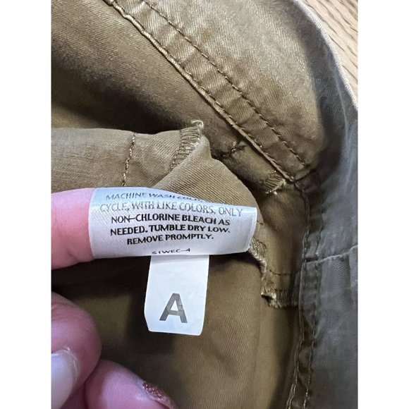 EILEEN FISHER Collared Lightweight Button Up Utility Jacket Small Greenish Brown - Picture 9 of 11